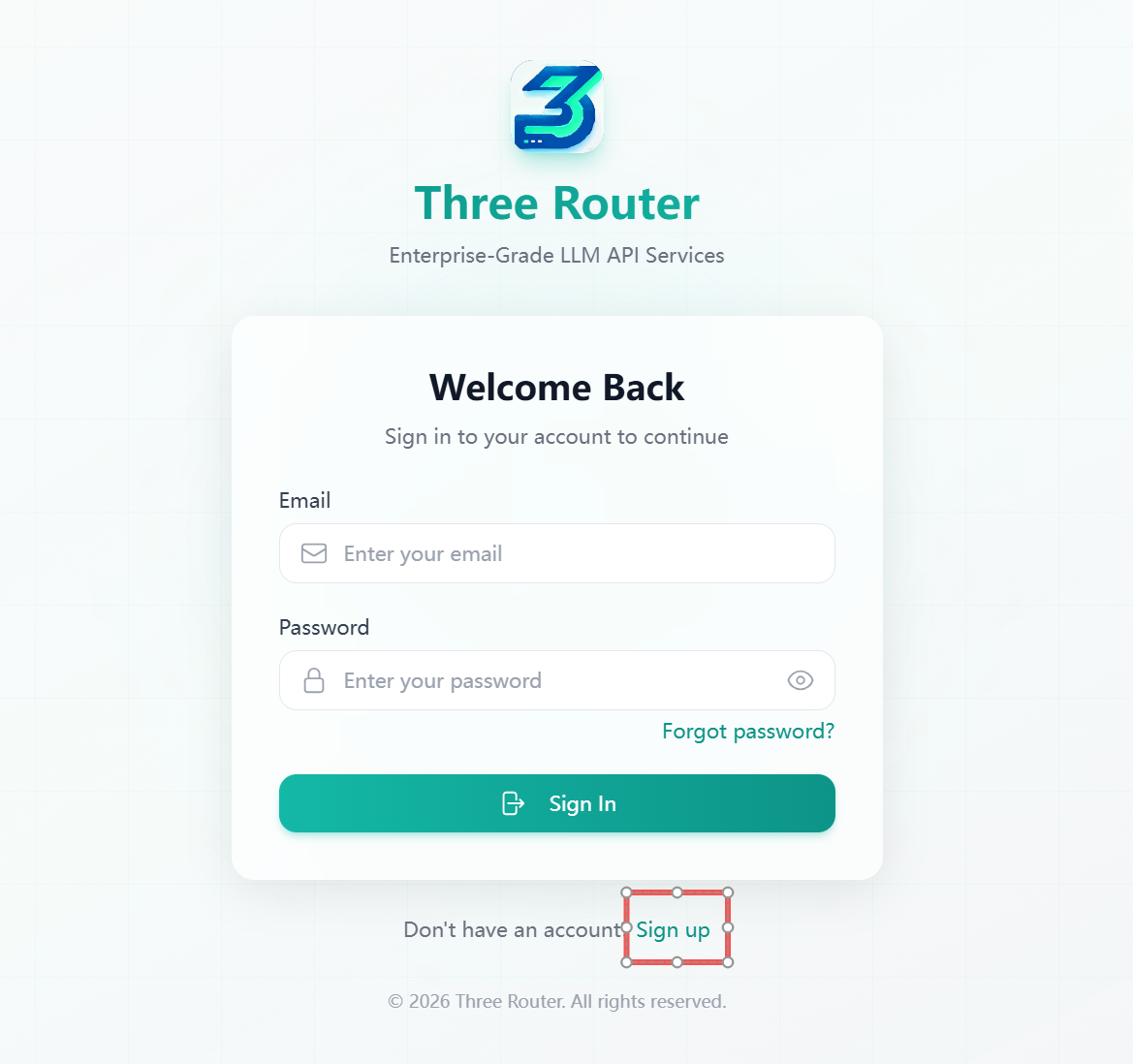 ThreeRouter 官网首页截图
